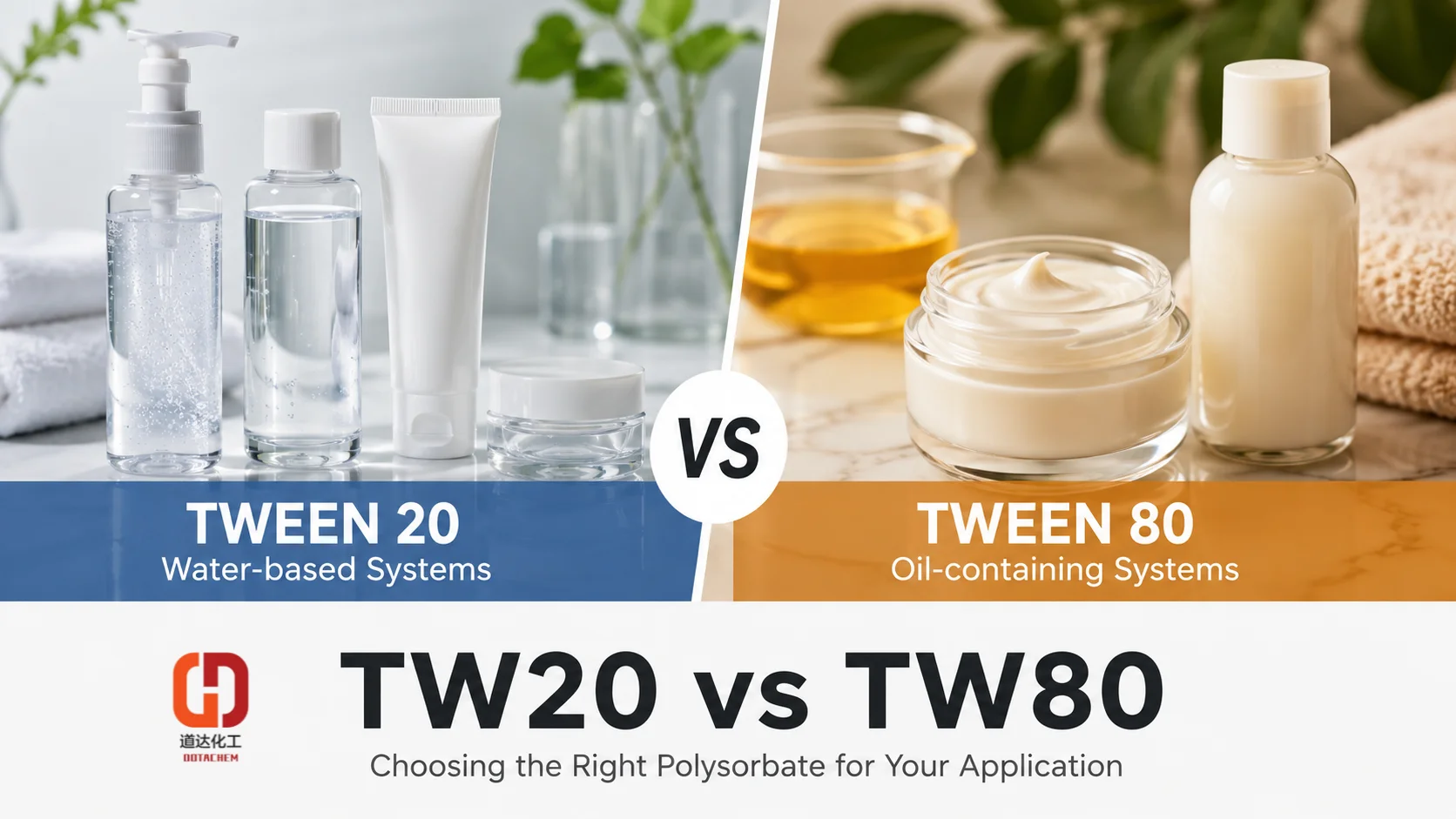 Tween 80 vs Tween 20: Ŝlosilaj Diferencoj kaj Kiel Elekti por Via Apliko